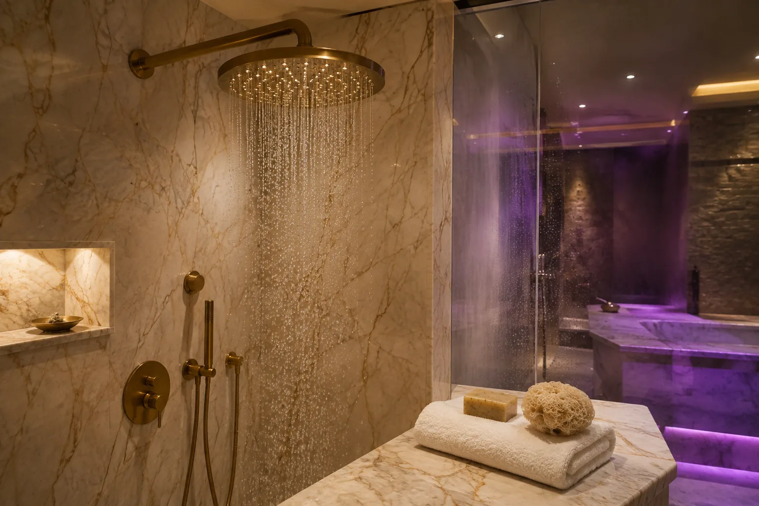 Spa duş bölümü — Lila Spa, Arnavutköy misafirlerine hizmet veren salon