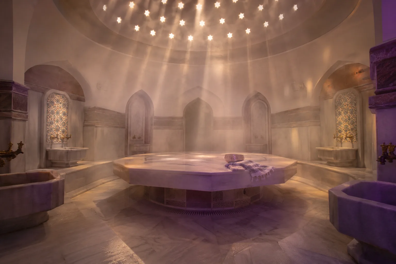 Türk hamamı göbek taşı — Lila Spa, Arnavutköy misafirlerine hizmet veren salon